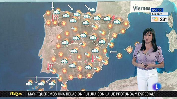 El tiempo - Mucho calor en el interior peninsular, valles y depresiones