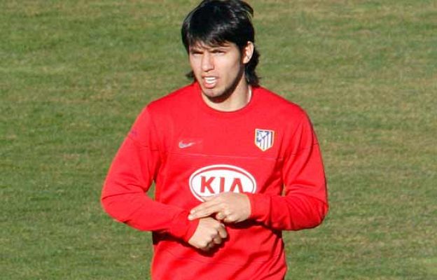 El 'Kun', contento en el Atleti