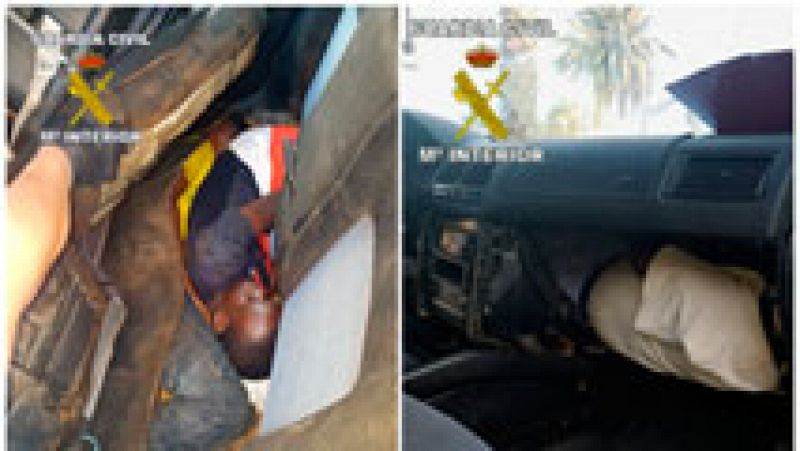 Cinco inmigrantes trataban de cruzar la frontera de Melilla ocultos en un coche