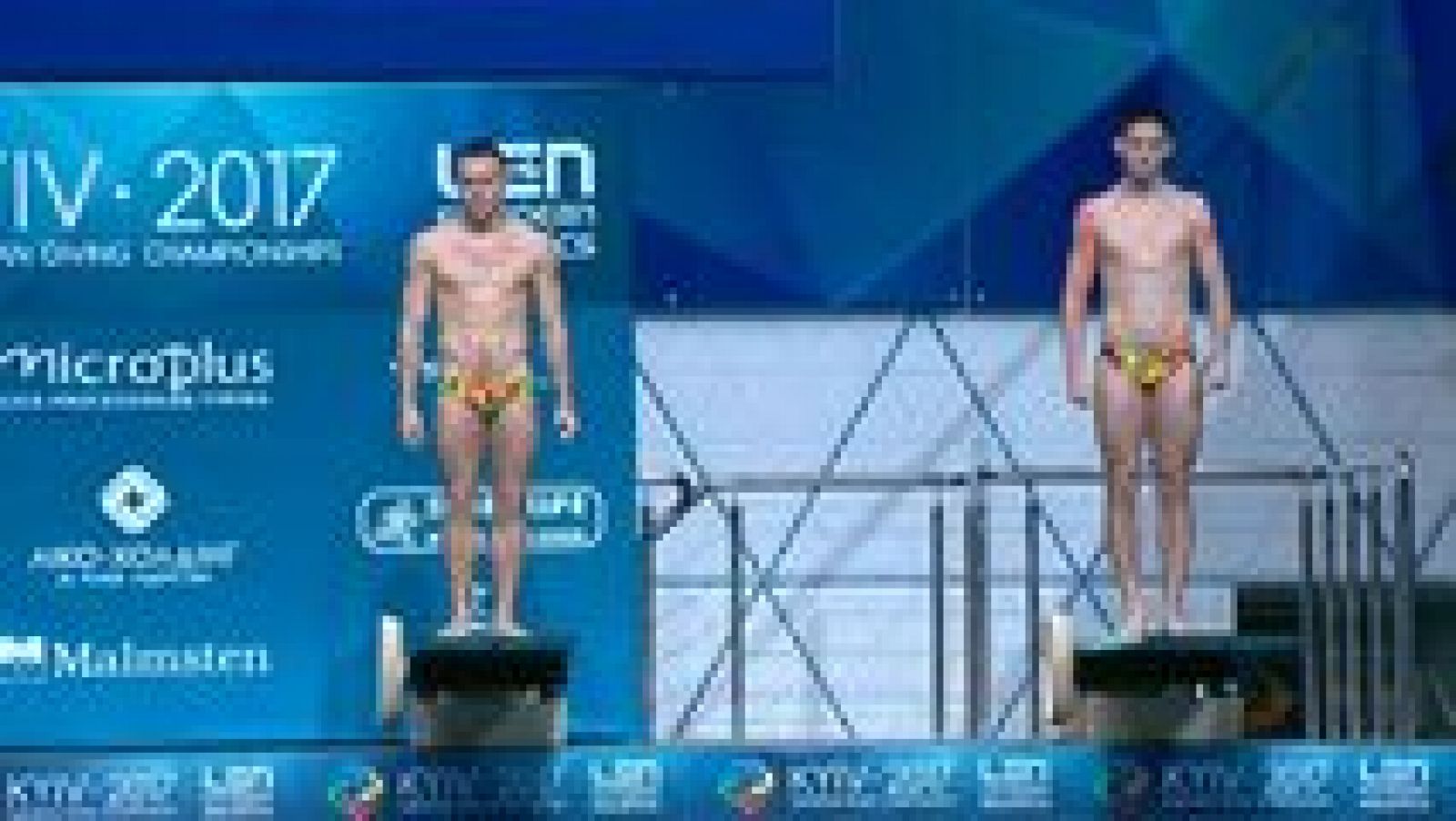 Natación: Saltos 'Campeonato Europa'. Final 3MT Sincro Masculino   | RTVE Play