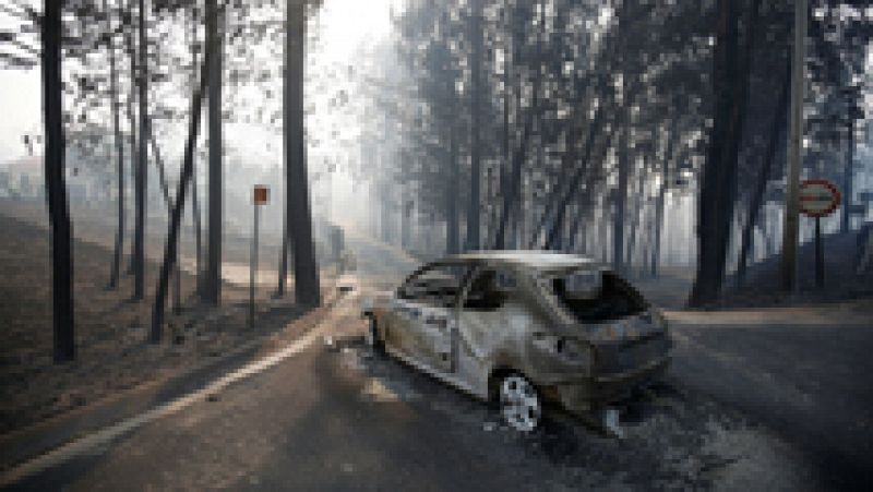 Mas de medio centenar de heridos en un "terrible" incendio forestal en Portugal