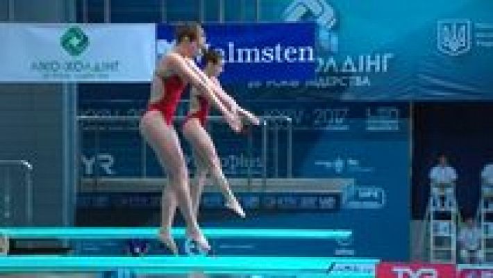 Saltos 'Campeonato Europa'. Final 3MT Sincro Femenino 