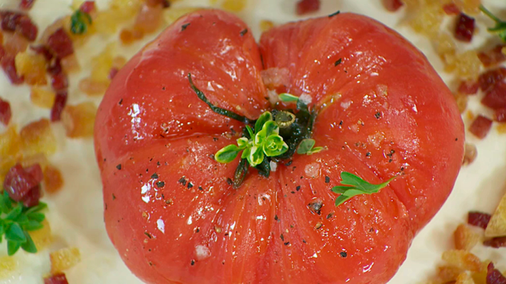 RTVE Cocina - Tomate asado con burrata