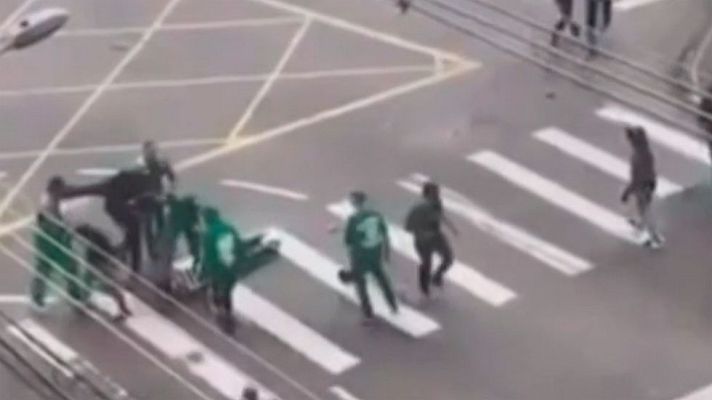 Telediario 1 - El fútbol protagoniza incidentes violentos en Brasil y en China