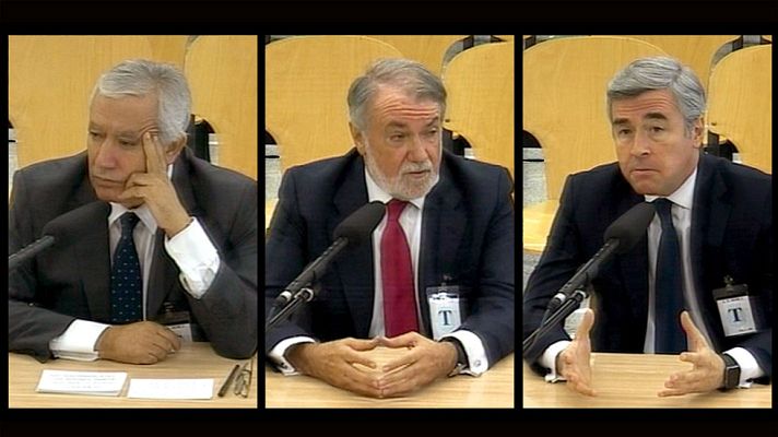 Telediario 1 - Arenas, Acebes, Mayor Oreja y Rato niegan haber recibido instrucciones de Bárcenas para adjudicar contratos