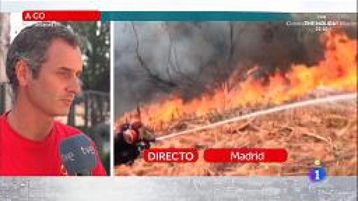 Bomberos españoles en el incendio de Portugal