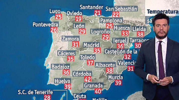 El tiempo - Continúa el calor, acompañado de tormentas