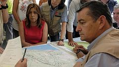 Susana Díaz no descarta que el incendio se deba al "factor humano"