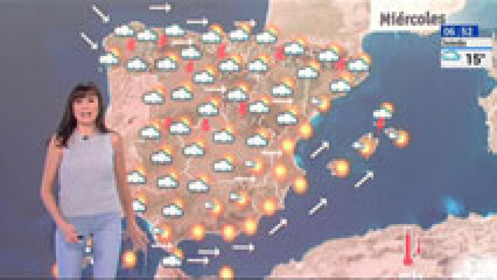 El tiempo: Temperaturas en descenso en el norte e interior peninsular y fuertes tormentas en el norte  | RTVE Play