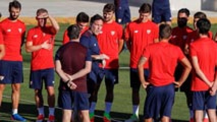 El Sevilla regresa a los entrenamientos con la previa de Champions en la mente