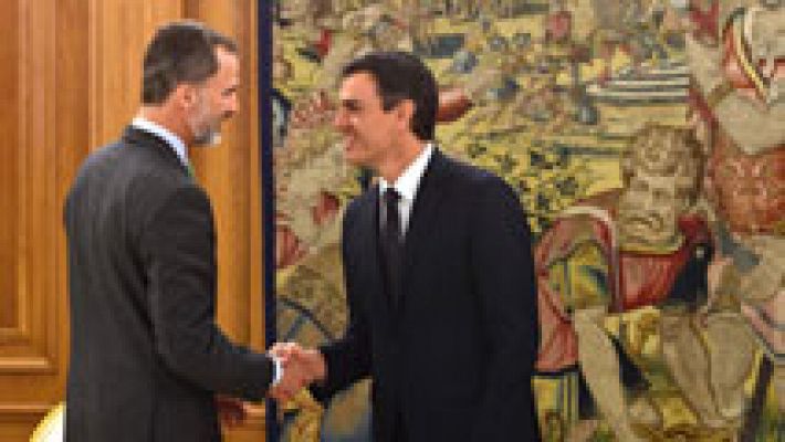 Sánchez, tras su encuentro con el rey: "Si Rajoy busca una solución política para Cataluña, tendrá el apoyo del PSOE"