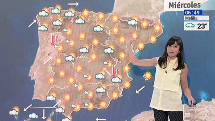 El tiempo - La AEMET preve para este miércoles cielo nuboso con probables tormentas en Galicia, Cantábrico y norte de Castilla y León