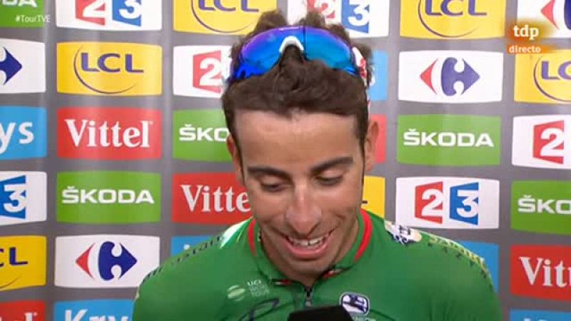 Fabio Aru, "contento" tras conquistar la etapa del Tour que tenía pendiente