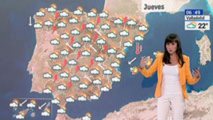 Fuertes lluvias y descenso de termperaturas en el interior peninsular