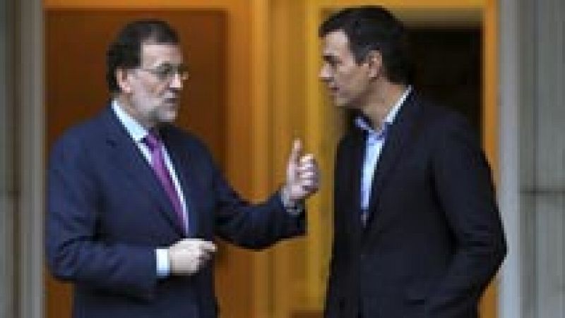 El presidente del Gobierno, Mariano Rajoy, ha recibido en el Palacio de la Moncloa al secretario general del PSOE, Pedro Sánchez, en un encuentro que ha comenzado pasadas las 11:00 horas y que es el primero entre ambos en esta legislatura.Aunque la c