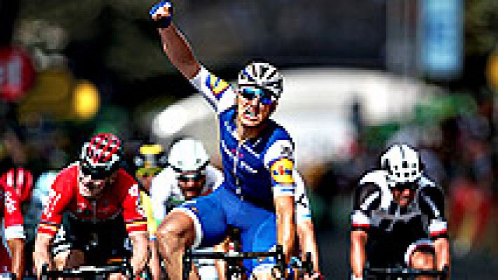 Marcel Kittel (Quick-Step) repite triunfo en el Tour en un 'sprint' sin caídas