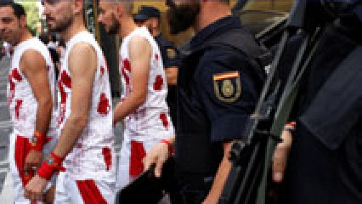 Telediario 1 - Más de 3.500 agentes velan por la seguridad en San Fermín