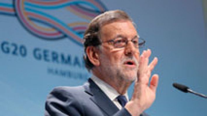 Telediario 1 - Rajoy considera "injusto" que Leopoldo López siga sin ser "libre" y reconoce el papel de Zapatero como mediador político