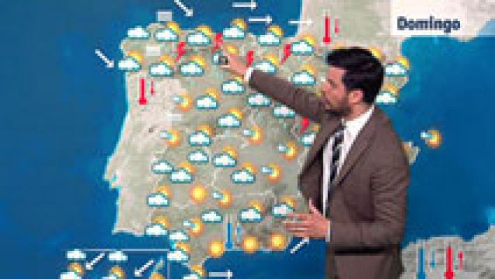 El tiempo - Lluvias con tormentas en el oeste peninsular