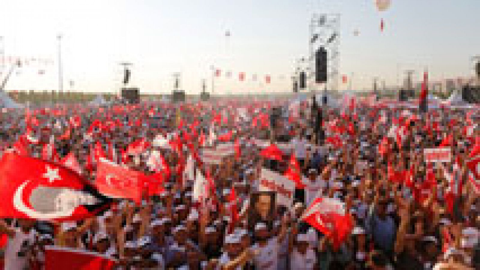 Telediario 1: Masivo mitin en Estambul del principal líder de la oposición turca | RTVE Play