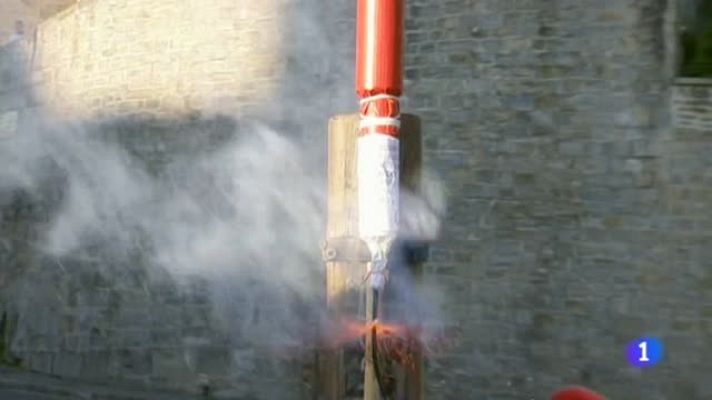 Telediario 1 - Sexto encierro de San Fermín: rápido y limpio con ocho heridos por contusiones