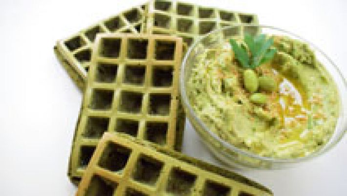 MasterChef - BloggerMC5 - Gofre verde con hummus y edamame