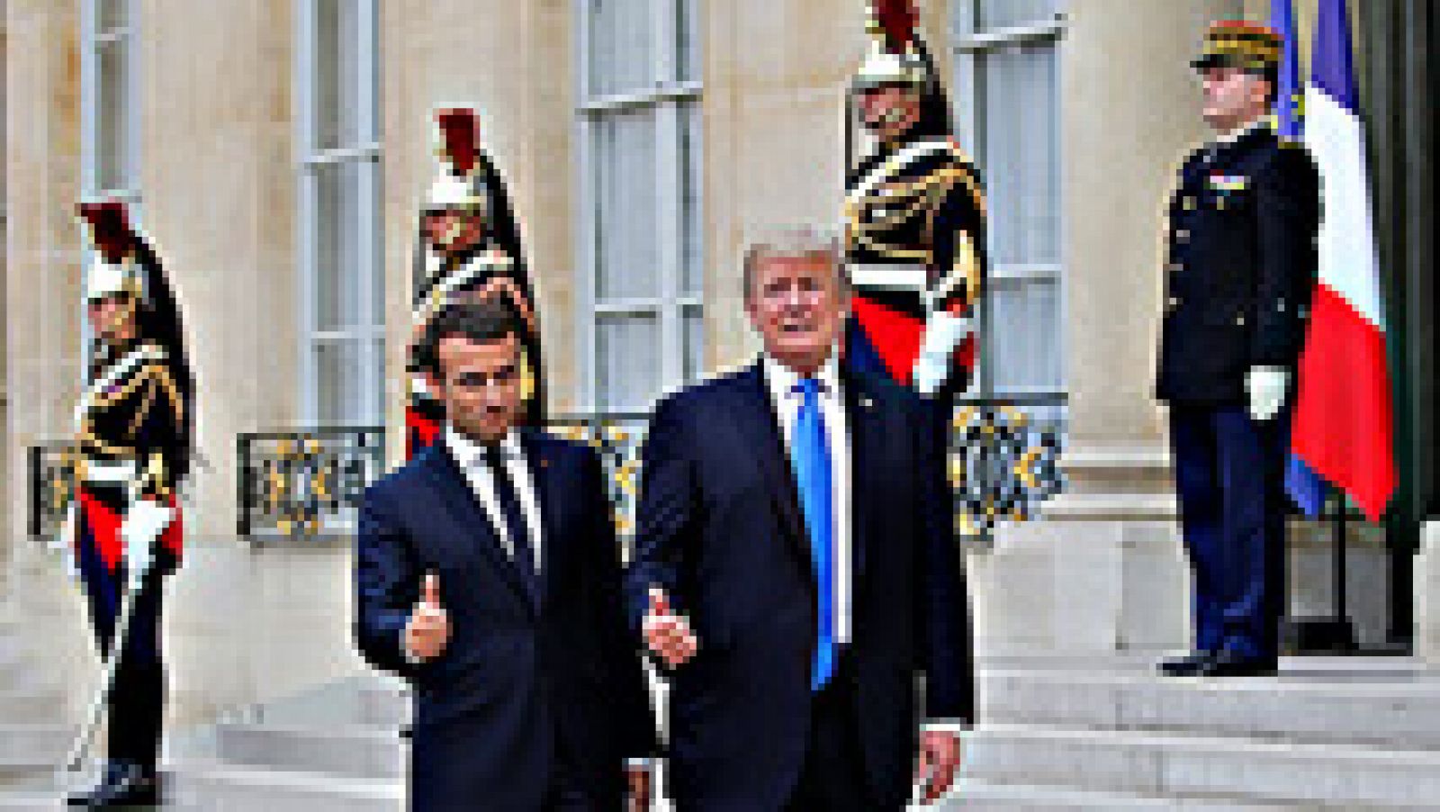 Telediario 1: Trump y Macron ensalzan en París los vínculos entre EE.UU. y Francia | RTVE Play
