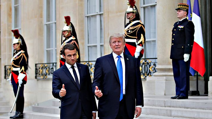 Telediario 1 - Trump y Macron ensalzan en París los vínculos entre EE.UU. y Francia