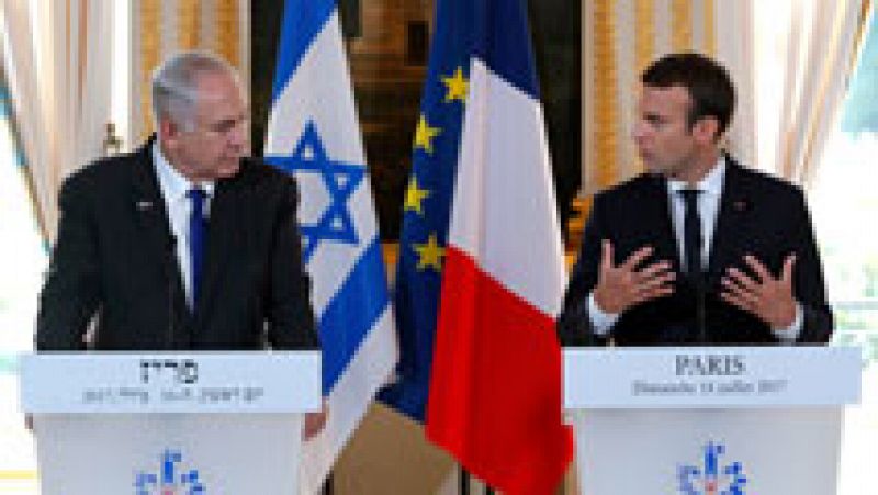 Macron reafirma ante Netanyahu su posición a favor de dos Estados y reclama reanudar el diálogo
