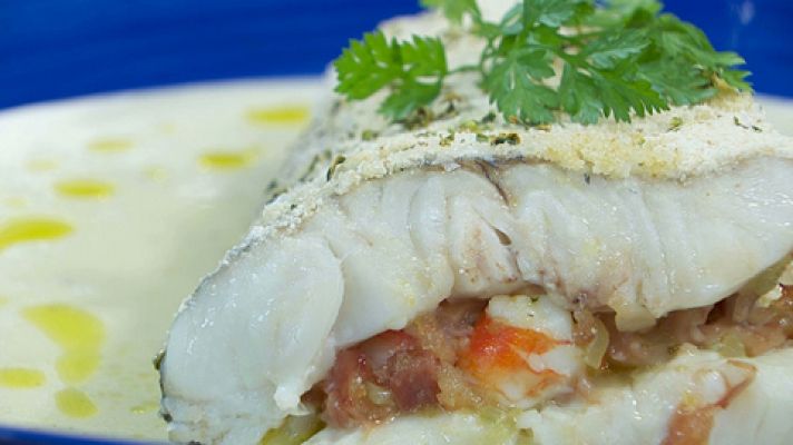 Torres en la cocina - Cola de merluza rellena de pies de cerdo