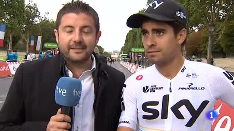 El español Mikel Landa (Sky), cuarto del Tour a menos de un segundo del tercer puesto del podio, calificó de "satisfactoria" la experiencia de llegar a París con el ganador en su equipo y expresó sus deseos de "volver el año que viene con el maillot 