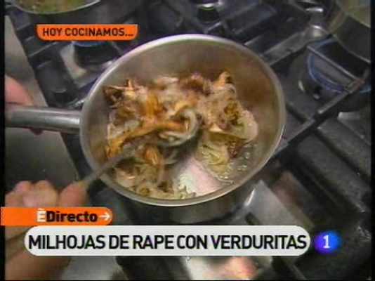 RTVE Cocina - Milhojas de rape con verduritas
