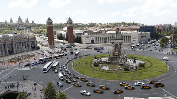 Nueva jornada de huelga en el sector del taxi en Madrid y Barcelona