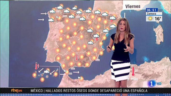 Las temperaturas siguen subiendo en el tercio sur