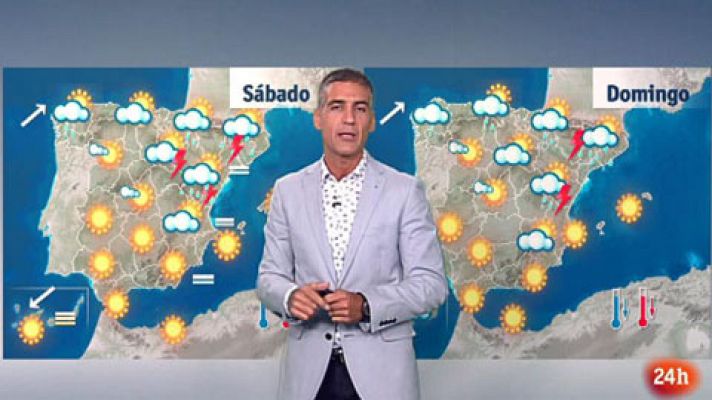 Fuertes tormentas en zonas del Ebro, sistema Ibérico 