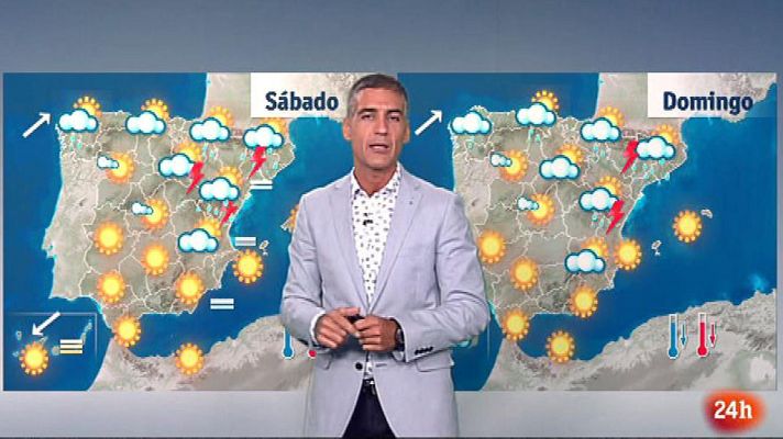 El tiempo - Fuertes tormentas en zonas del Ebro, sistema Ibérico