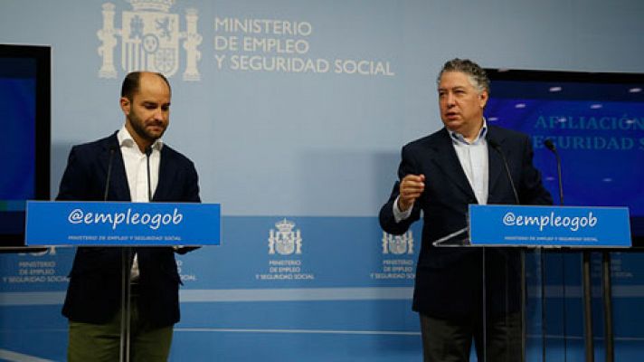 Telediario 1 - El paro bajó en julio en casi 27.000 personas y la afiliación regresa a niveles de 2008