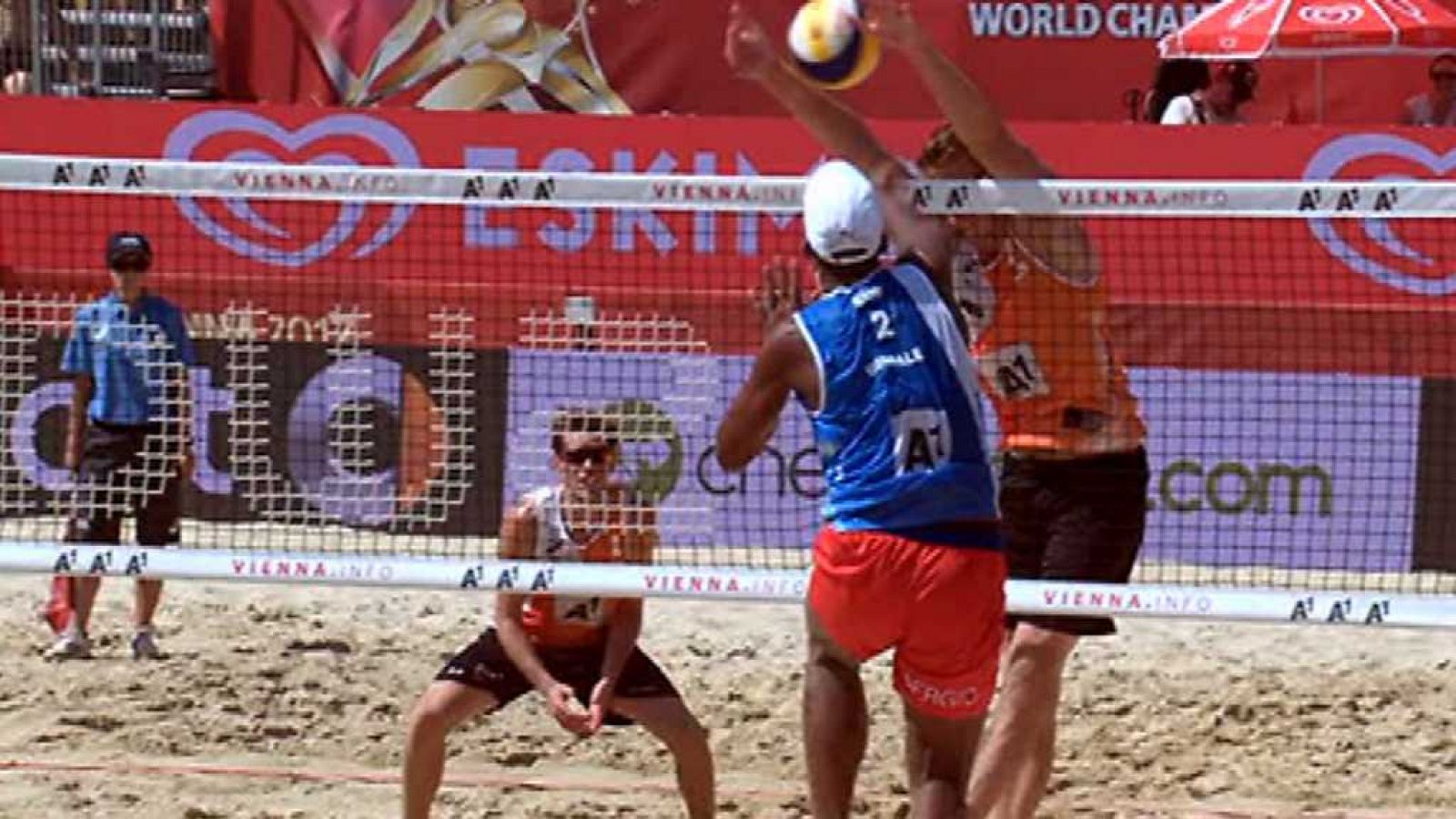 Voley playa - Campeonato del Mundo Masculino: 1/8 Final: Holanda-Cuba
