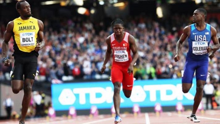 Bolt, a la final como segundo de su serie por detrás de Coleman