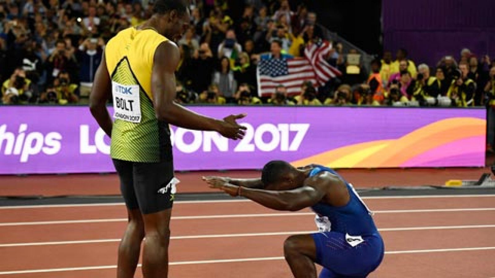 Mundial de Atletismo | Gatlin sorprende a Bolt y se hace con el oro en los 100m