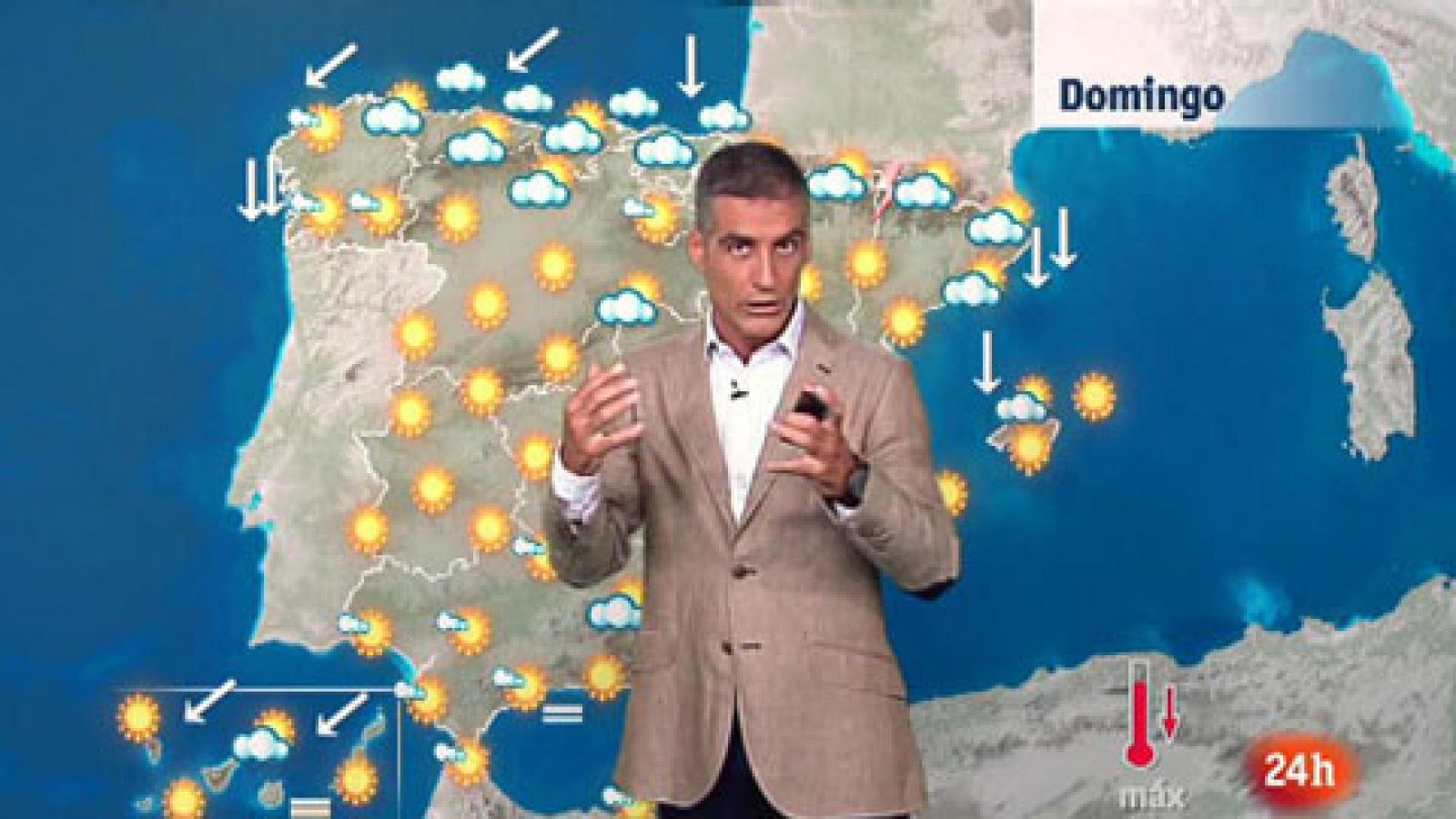 El tiempo: Chubascos en Aragón y Cataluña, calor en Canarias y el sur peninsular | RTVE Play