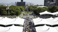 La ciudad de Hiroshima ha celebrado un multitudinario homenaje a las más de 300.000 víctimas de la bomba atómica.