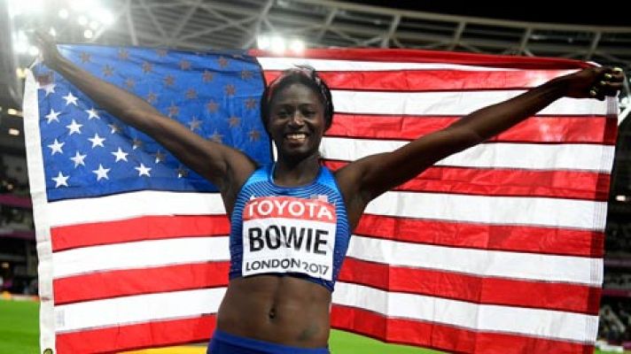 Tori Bowie consigue el oro en los 100 metros 
