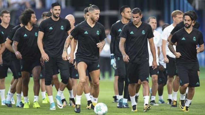 Telediario 1 - El Madrid se enfrenta al primer examen serio en la Supercopa de Europa