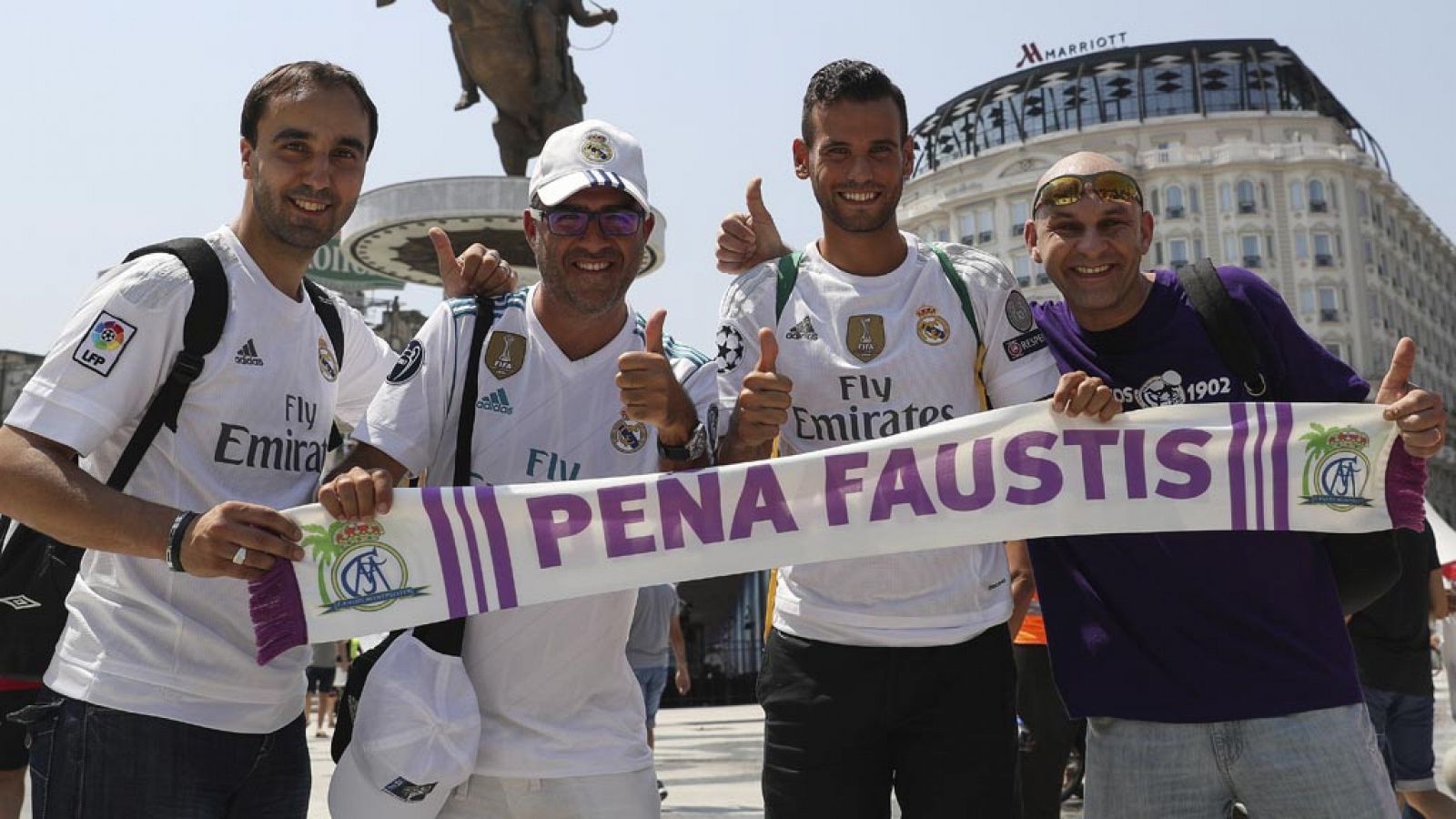 Los aficionados del Madrid toman Skopje | Ver