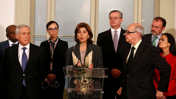 Telediario 1 - Los vecinos de Venezuela denuncian la "quiebra democrática" en el país