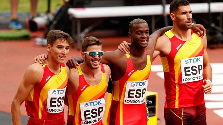 El relevo español 4x400 por tercera vez en una final mundial