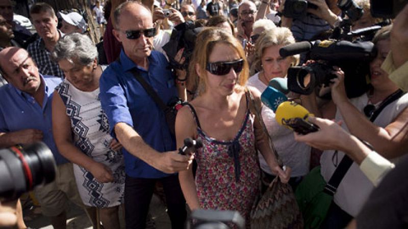 Juana Rivas detenida a su llegada al Juzgado de Granada