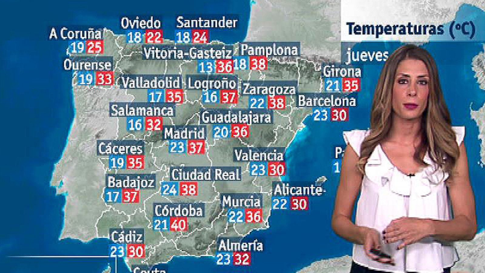 Nubes y temperaturas bajas en el norte, y máximas de 40 grados en el sur peninsular