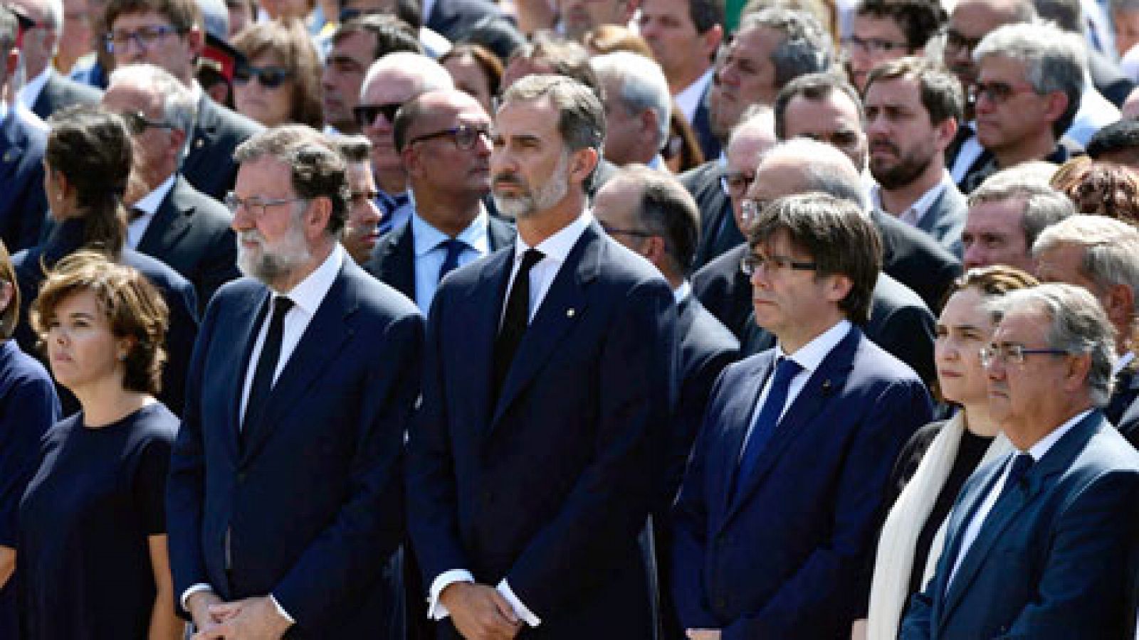 Telediario 1: El rey asistirá a la manifestación del sábado en Barcelona | RTVE Play